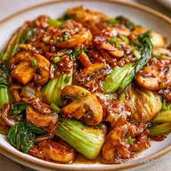 Bok Choy and Mushroom StirFry in 15 Min