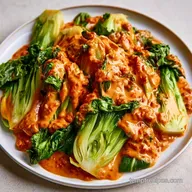 Bok Choy Peanut Sauce in 10 Minutes