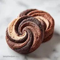 Double Chocolate Marble Cookies: Fudgy