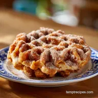 Apple Fritter Waffle Donut Mashup with Glaze