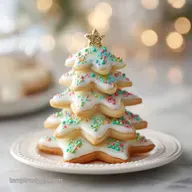 Iced Sugar Tree Cookie: Buttery and Crispy