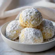 Lemon Cream Snowball Cookies