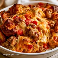 Make-Ahead Sausage Breakfast Casserole with Cheddar