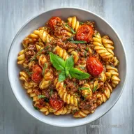 Quick Tomato Beef Pasta in 30 Minutes