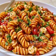 Roasted Bell Pepper Pasta Salad for 8