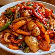Roasted Peppers and Onions Recipe for 6
