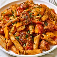 Sausage and Bell Pepper Pasta for 6