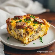 Sausage Egg Cheese Casserole: Creamy Bake