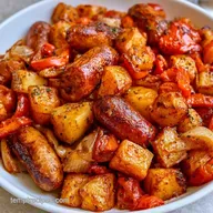 Sheet Pan Sausage Pepper Potatoes