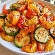 Sauteed Bell Peppers and Zucchini for 4