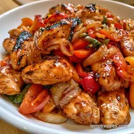 Chicken and Peppers for 4 Servings