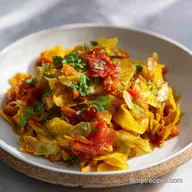 Spicy Indian Cabbage Recipe with Curry Leaves