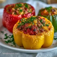 Stuffed Bell Peppers Recipe with Beef