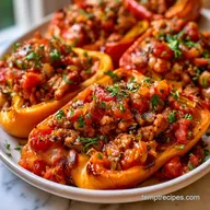Turkey Taco Stuffed Peppers: Baked