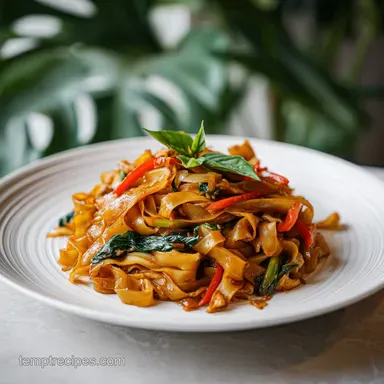 Thai Drunken Noodles with Chicken in 25 Minutes