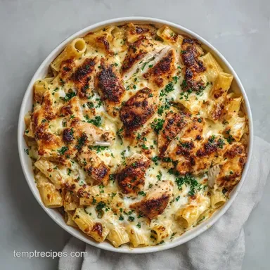 Baked Ricotta Pasta Dish with Chicken Recipe Card