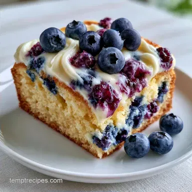 Blueberry Cream Cheese Cake for 16