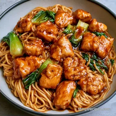 Chicken Bok Choy Noodles for 4 Servings