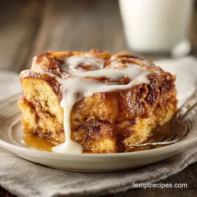 Cinnamon Roll French Toast in 30 Minutes Recipe Card