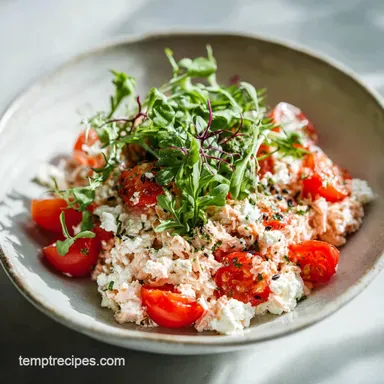 Cottage Cheese Tuna Bowl Recipe in 5 Minutes Recipe Card