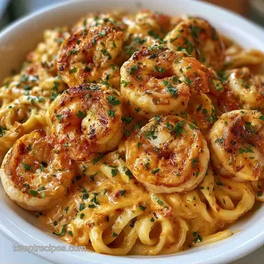 Cajun Shrimp Pasta Recipe for 4 Servings Recipe Card