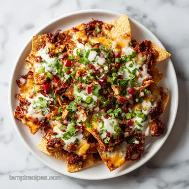 Creamy Chicken Nachos for 8 Servings: Slow-Cooked Tender Poultry