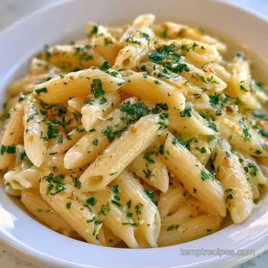 Creamy Garlic Penne Pasta in 30 Minutes Recipe Card