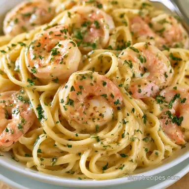 Creamy Shrimp Scampi Pasta in 30 Minutes Recipe Card