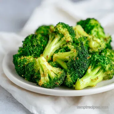 Crispy Garlic Air Fryer Broccoli Side: A 13-Minute Recipe Recipe Card