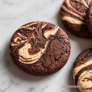 Double Chocolate Marble Cookies: Fudgy Recipe Card