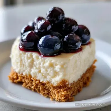 Easy Blueberry Cheesecake for 12 Slices Recipe Card