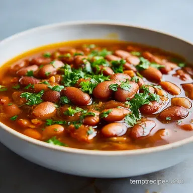 Easy Mexican Pinto Bean Soup in 30 Minutes Recipe Card