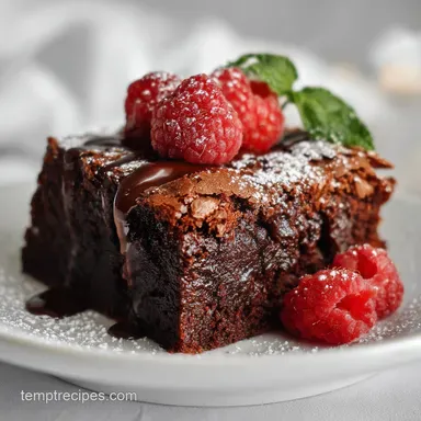 Fudgy Brownie Recipe From Scratch in 40 Mins Recipe Card