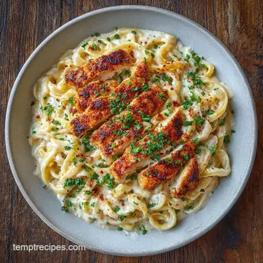 Garlic Parmesan Chicken Pasta: Creamy