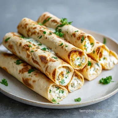 Greek Chickpea Wraps for 4 Servings Recipe Card