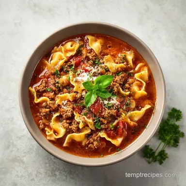 High Protein Lasagna Soup in 30 Minutes