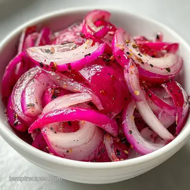 Hot Honey Pickled Onions in 15 Minutes Recipe Card