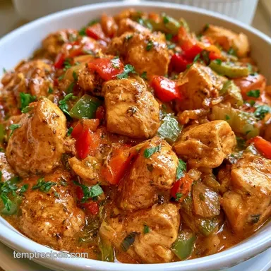 Chicken Bell Pepper Curry in 35 Minutes Recipe Card