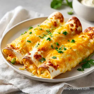 Creamy Jalape&ntilde;o Popper Enchiladas Recipe Card