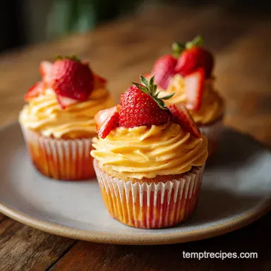 Mango Strawberry Sunset Cupcakes: Baked in 55 Min