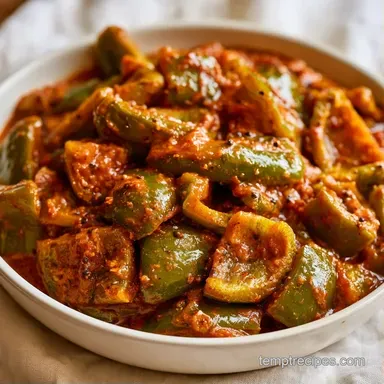 Pan-Seared Masala Bell Pepper Curry Recipe Card