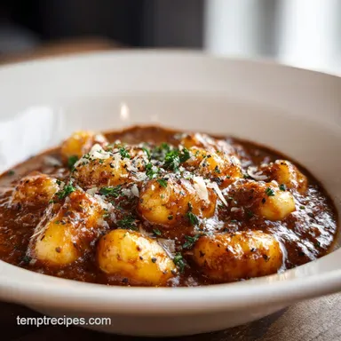 Millionaire Gnocchi with Creamy Sauce in 25 Minutes Recipe Card