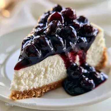 Creamy No Bake Blueberry Cheesecake