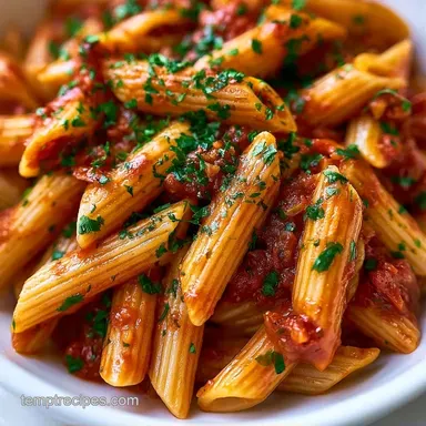 Penne All'Arrabbiata in 30 Minutes Recipe Card