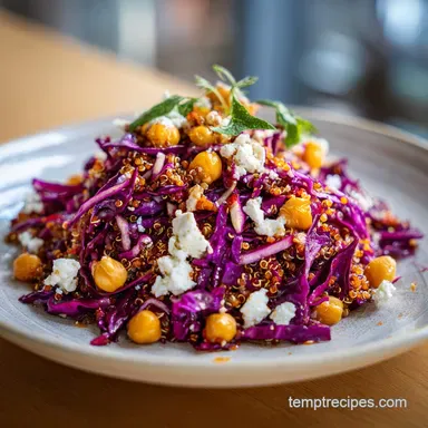 Quinoa Red Cabbage Salad for 4 Servings