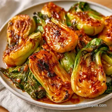 Roasted Bok Choy in 15 Minutes Recipe Card