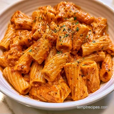 Roasted Red Pepper Pasta for 4 Servings Recipe Card