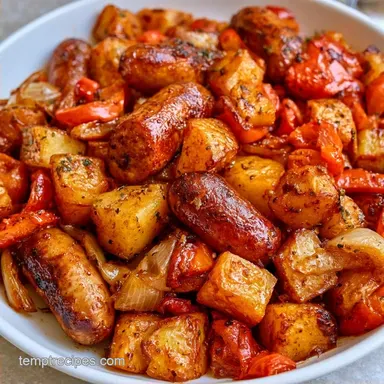 Sheet Pan Sausage Pepper Potatoes