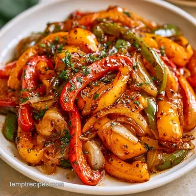 Balsamic Bell Peppers for 4 Servings
