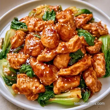 Sesame Chicken Bok Choy in 20 Minutes